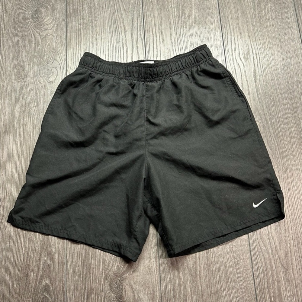 Nike Womens Black Athletic Running Shorts Small Elastic Waist Mesh Lined Pockets